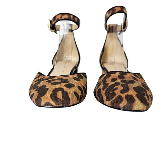 Cabi Womens Shoes Size 8M Leopard Print Block Heel Ankle Strap Pumps 2" Heel - Picture 7 of 12